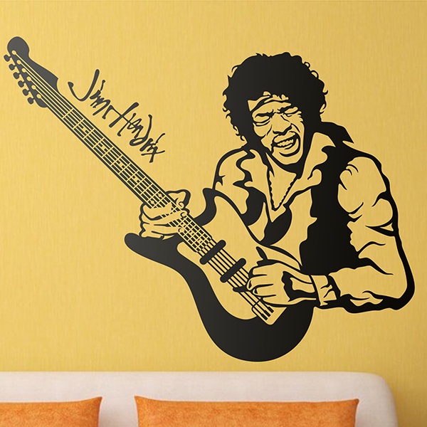 Wandtattoos: Jimi Hendrix im Konzert