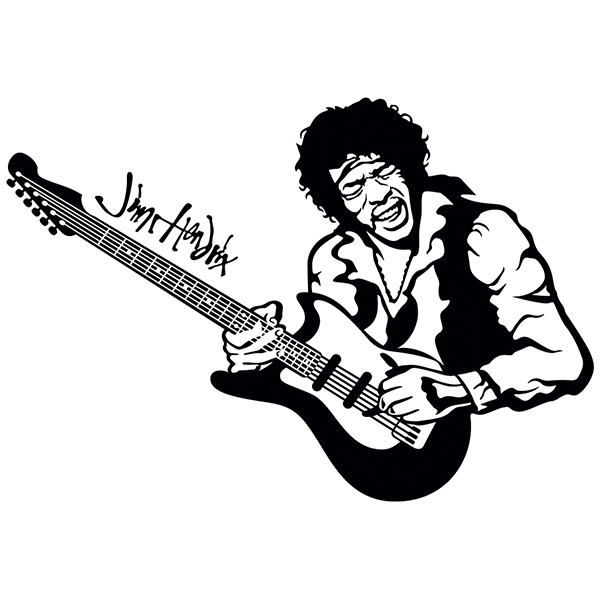 Wandtattoos: Jimi Hendrix im Konzert