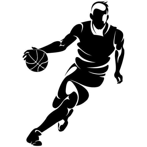Wandtattoos: Basketballspieler dribbeln
