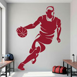 Wandtattoos: Basketballspieler dribbeln 13