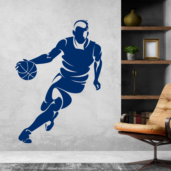 Wandtattoos: Basketballspieler dribbeln