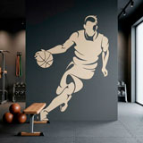 Wandtattoos: Basketballspieler dribbeln 6