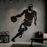 Wandtattoos: Basketballspieler dribbeln 8
