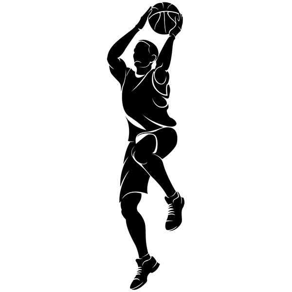 Wandtattoos: Basketball-Spieler schießen