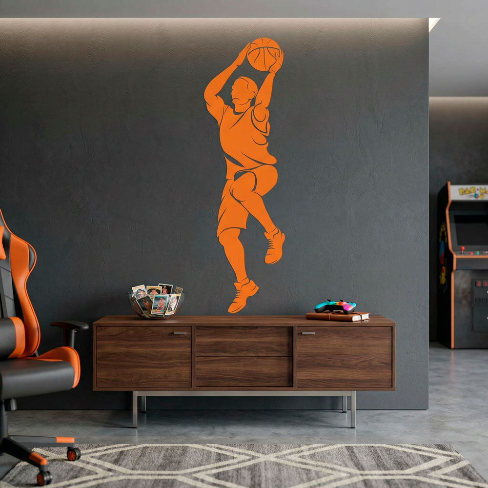 Wandtattoos: Basketball-Spieler schie&szlig;en