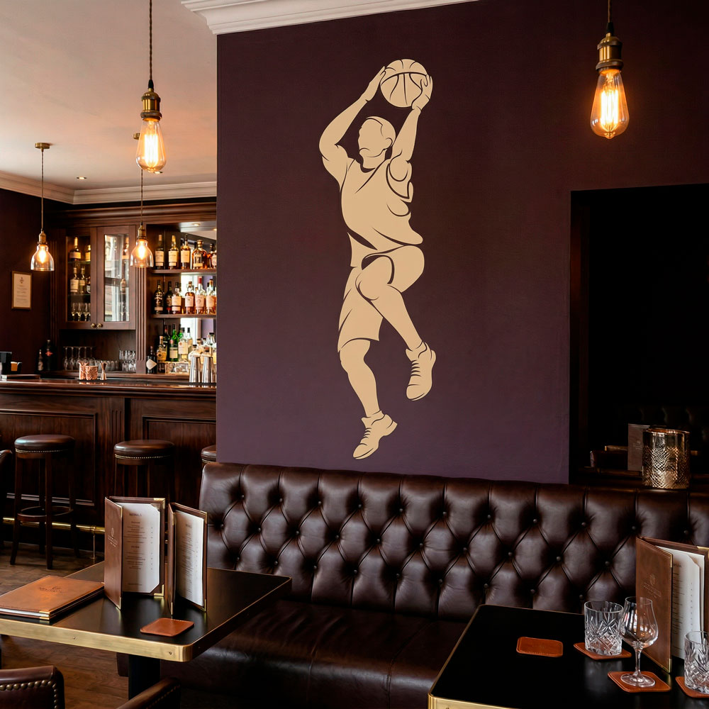 Wandtattoos: Basketball-Spieler schie&szlig;en