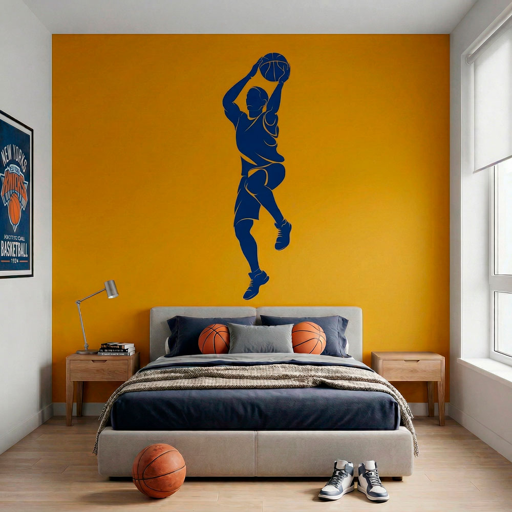 Wandtattoos: Basketball-Spieler schie&szlig;en