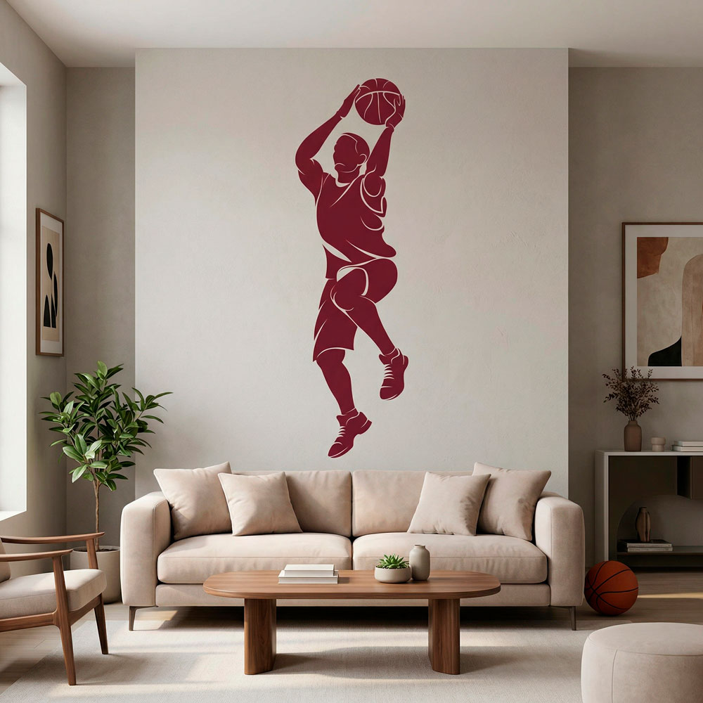 Wandtattoos: Basketball-Spieler schie&szlig;en
