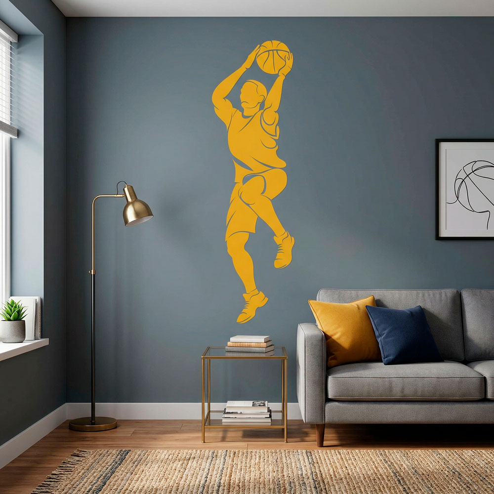 Wandtattoos: Basketball-Spieler schie&szlig;en