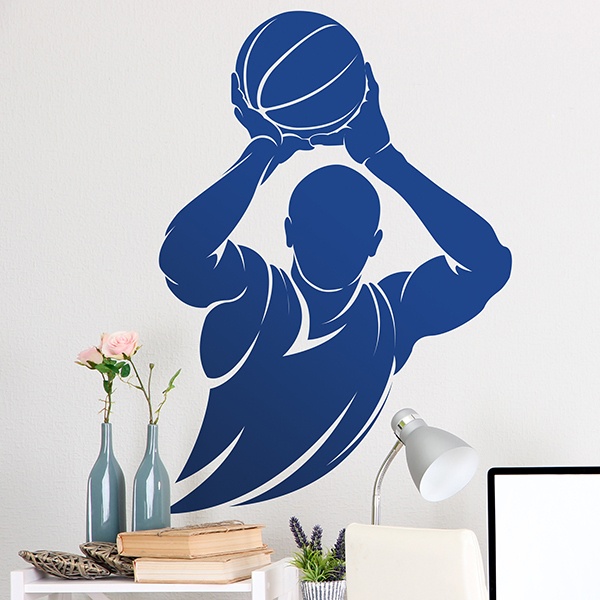 Wandtattoos: Basketballspieler Freiwurf