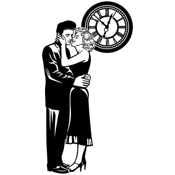 Wandtattoos: Elvis und Marilyn unter der Uhr