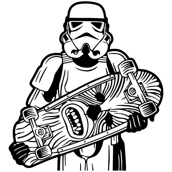 Wandtattoos: Stormtrooper Skate