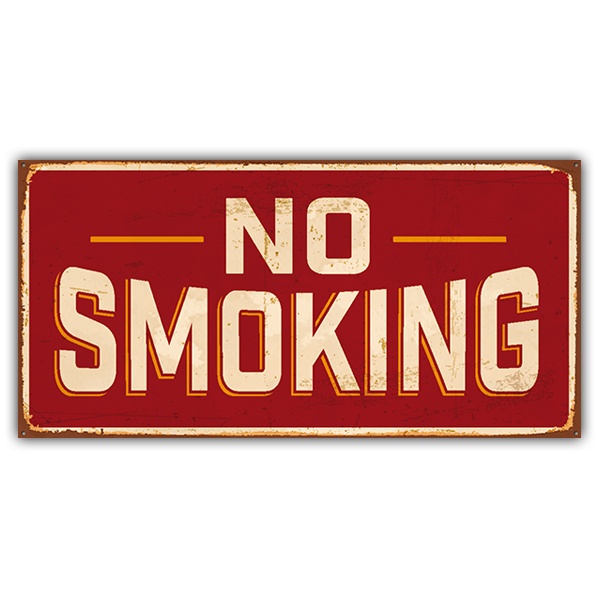 Wandtattoos: Retro-Zeichen No smoking