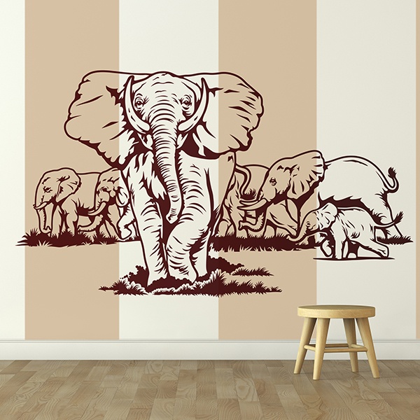 Wandtattoos: Elefanten-Set