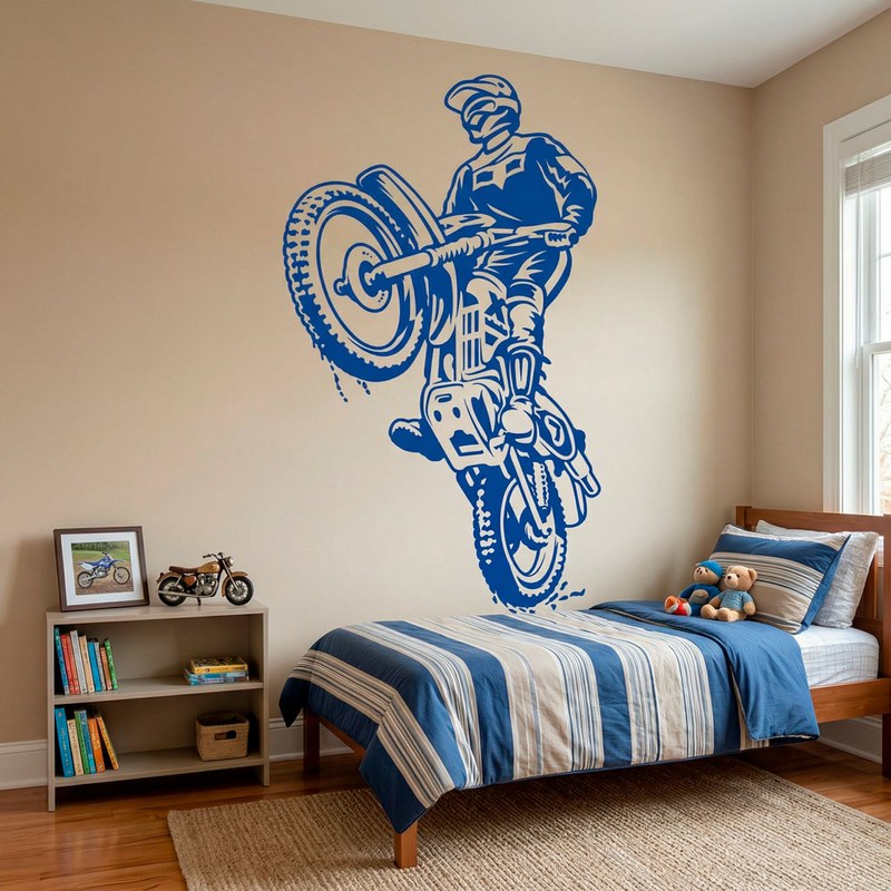 Motocross-Fahrer Wheelie 2