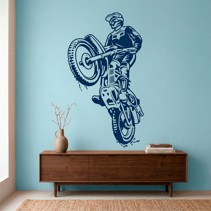 Motocross-Fahrer Wheelie 11