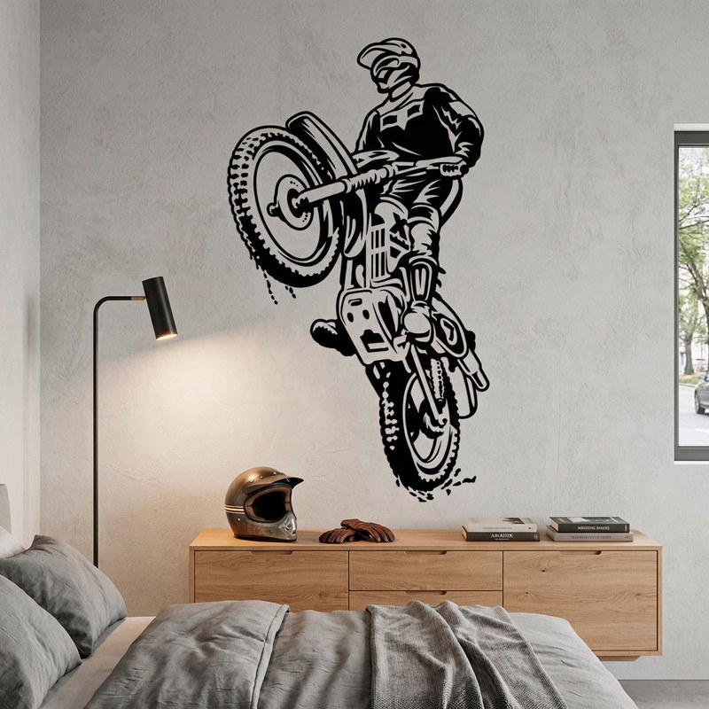 Motocross-Fahrer Wheelie 5