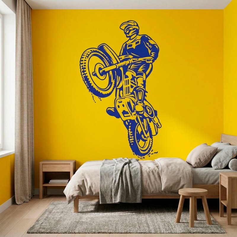 Motocross-Fahrer Wheelie 10
