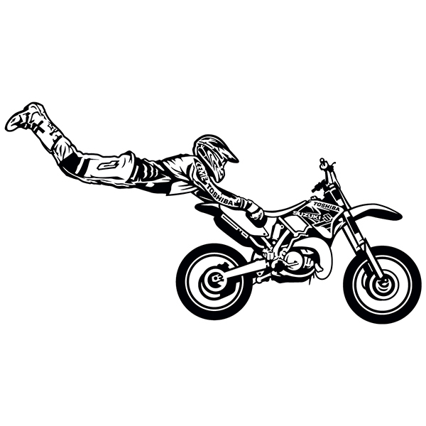 Wandtattoos: Superman springt Motocross