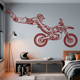 Wandtattoos: Superman springt Motocross 4