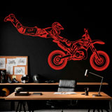 Wandtattoos: Superman springt Motocross 6
