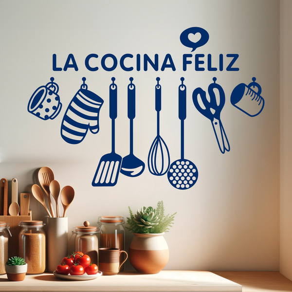 Wandtattoos: Glückliche Küche - Spanisch
