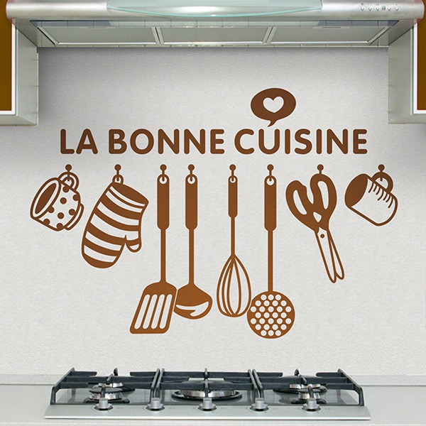 Wandtattoos: Glückliche Küche - Französisch