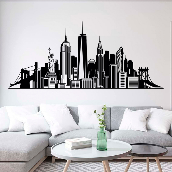 Wandtattoos: Skyline New York 2018