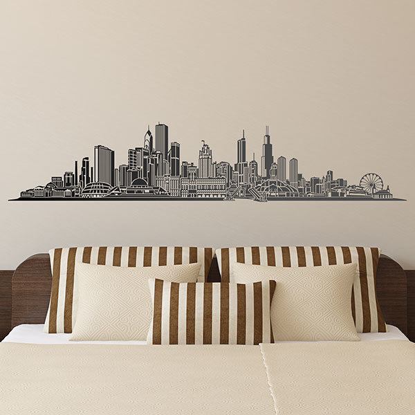 Wandtattoos: Chicago skyline