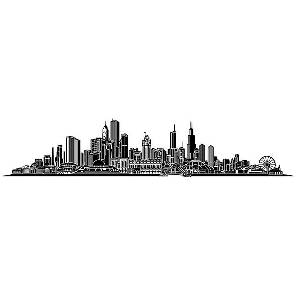 Wandtattoos: Chicago skyline