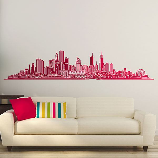 Wandtattoos: Chicago skyline