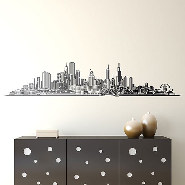 Wandtattoos: Chicago skyline