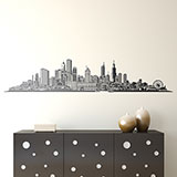 Wandtattoos: Chicago skyline 3