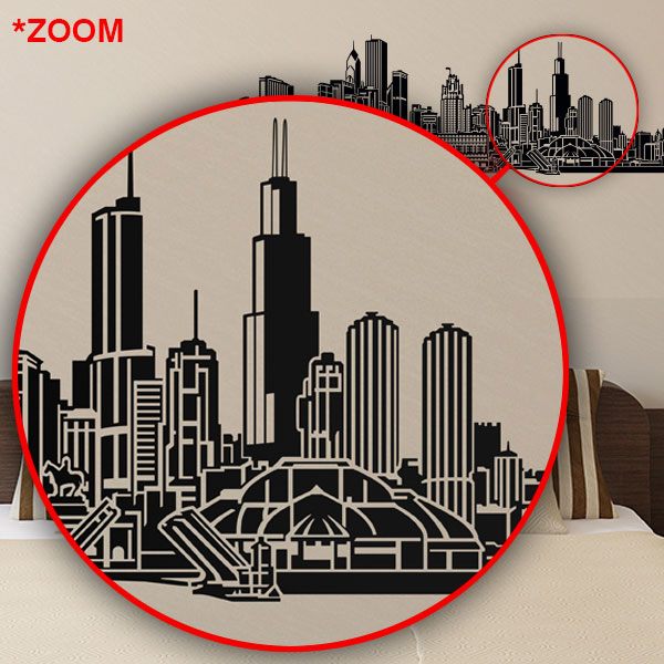 Wandtattoos: Chicago skyline