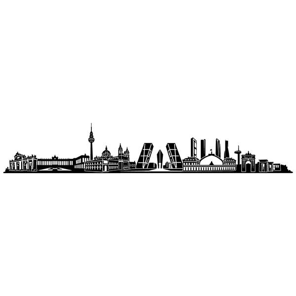 Wandtattoos: Madrid Skyline 