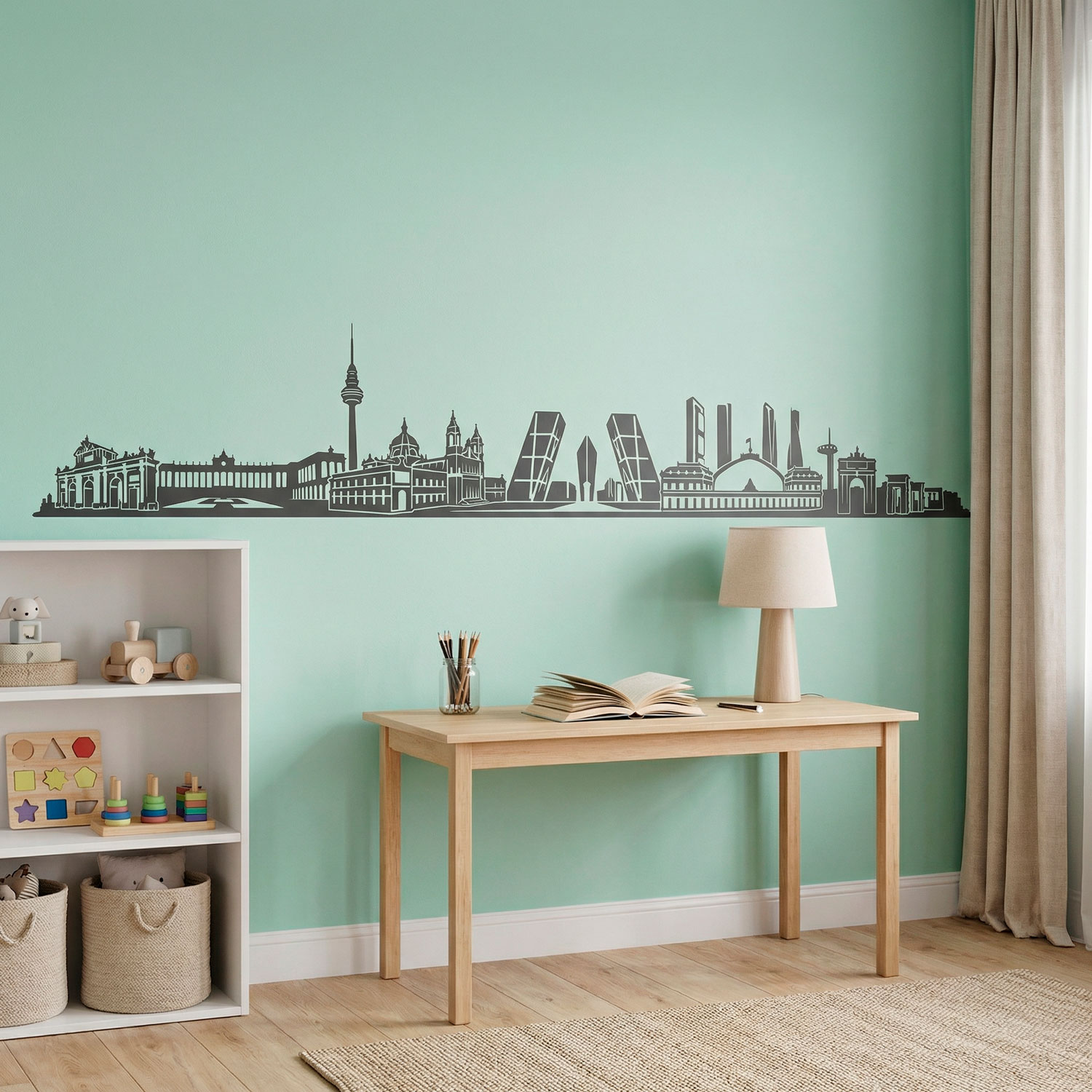 Wandtattoos: Madrid Skyline 