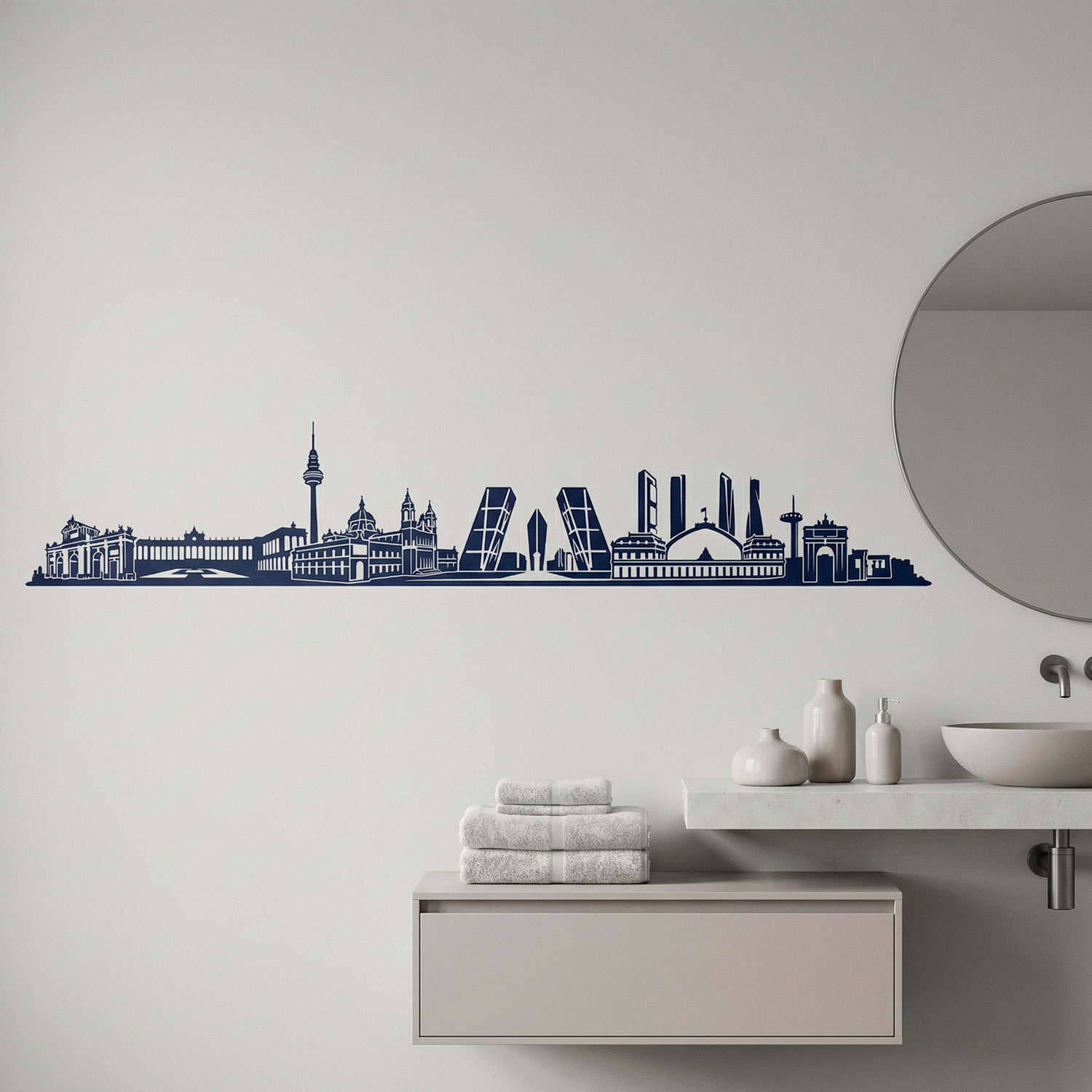 Wandtattoos: Madrid Skyline 