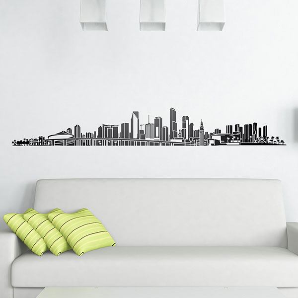 Wandtattoos: Miami Skyline 2018