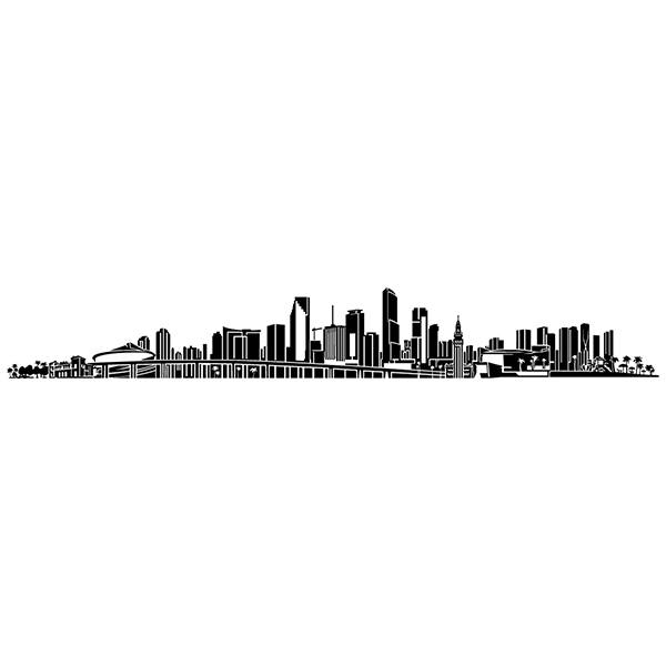 Wandtattoos: Miami Skyline 2018