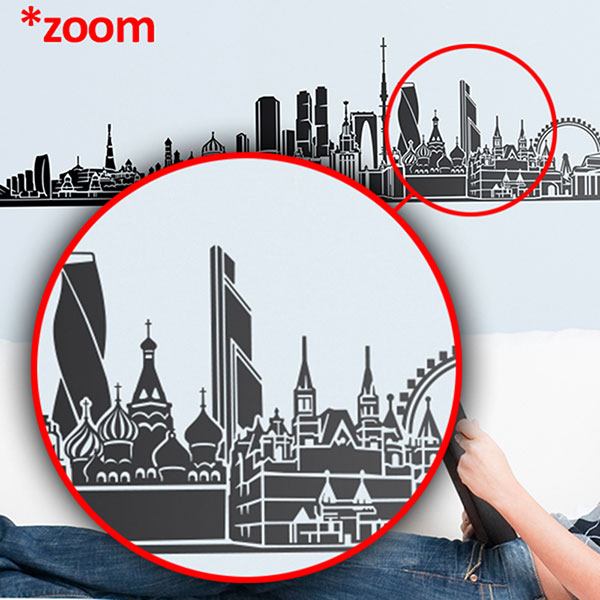 Wandtattoos: Moscow Skyline