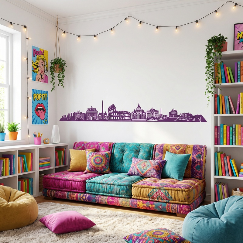 Wandtattoos: Rom Skyline 2018