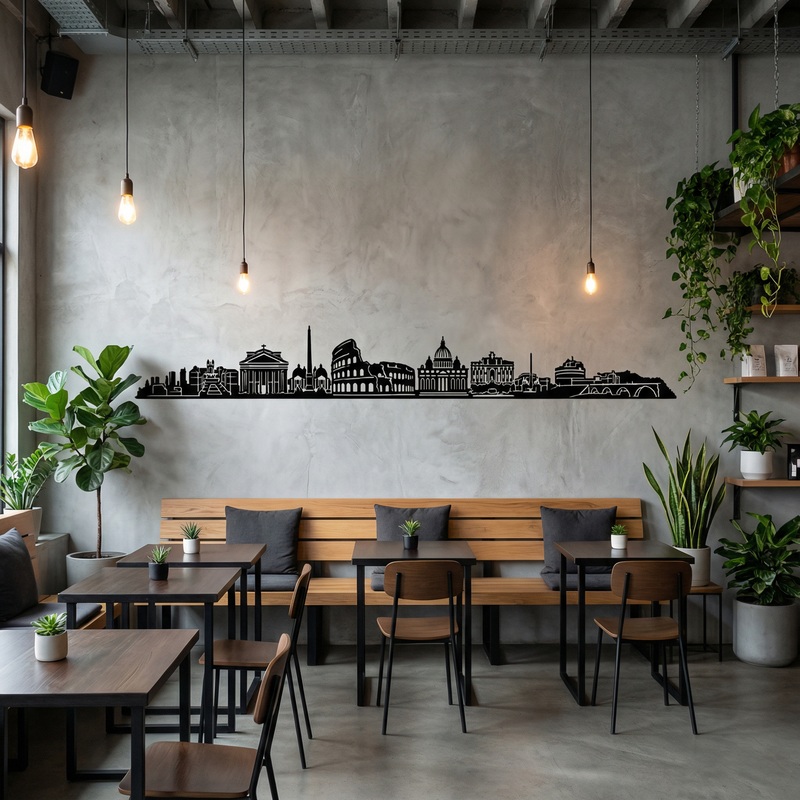 Wandtattoos: Rom Skyline 2018