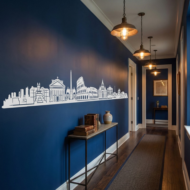 Wandtattoos: Rom Skyline 2018