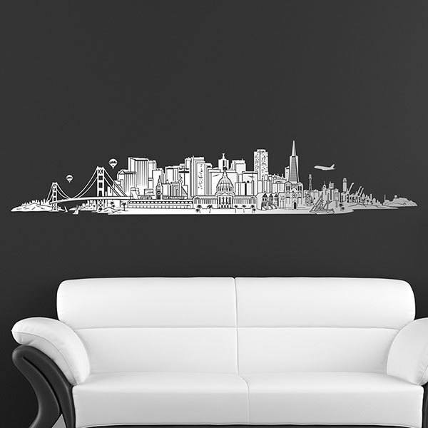 Wandtattoos: San Francisco Skyline