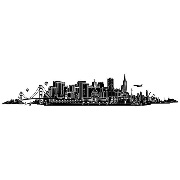 Wandtattoos: San Francisco Skyline