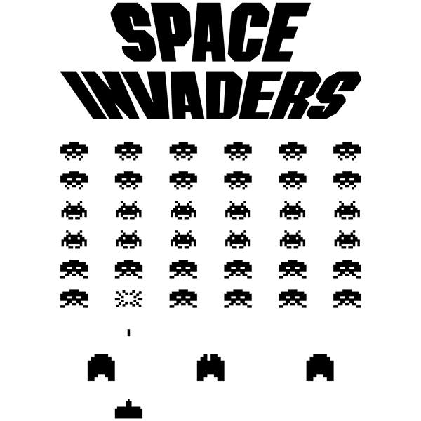 Wandtattoos: Space Invaders Game