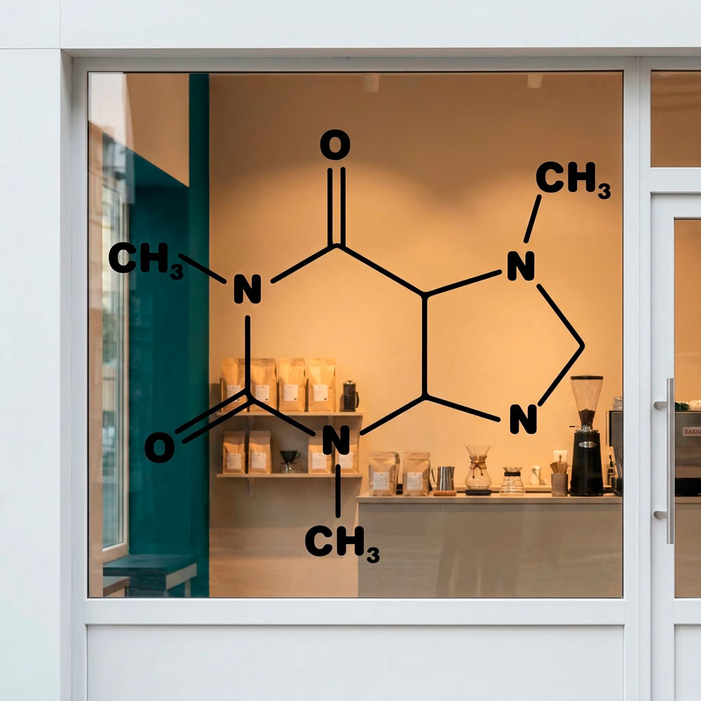 Wandtattoos: Formel von Koffein