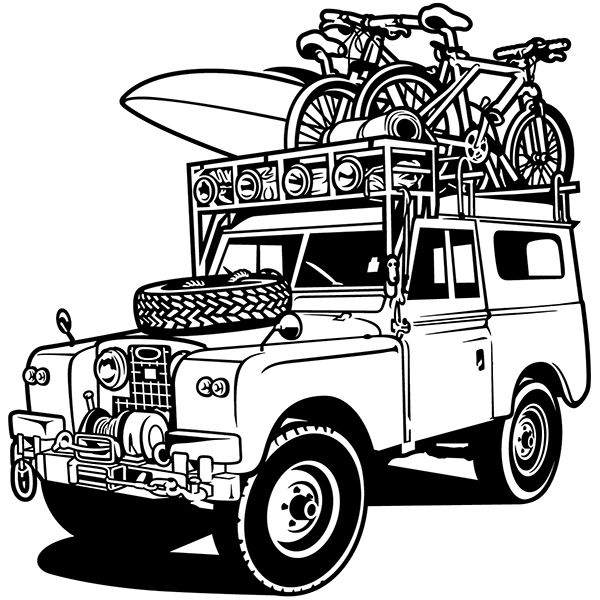 Wandtattoos: Land Rover klassischer Abenteuersport