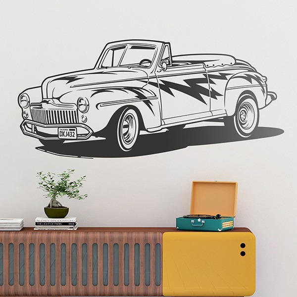 Wandtattoos: Grease, Ford Convertible 1948