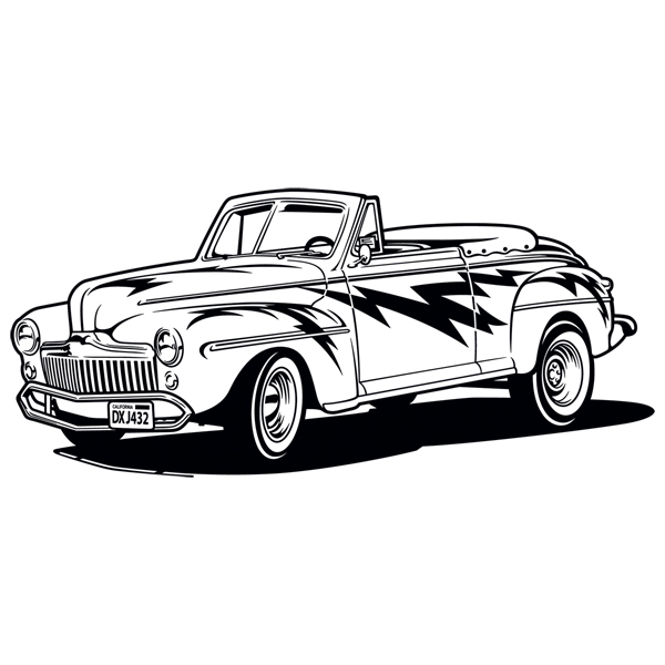 Wandtattoos: Oldtimer Cabrio